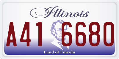 IL license plate A416680