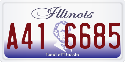 IL license plate A416685