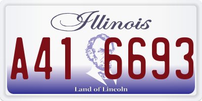 IL license plate A416693