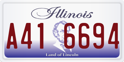 IL license plate A416694