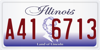IL license plate A416713