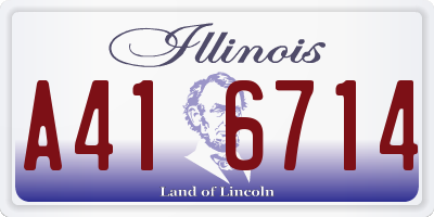 IL license plate A416714