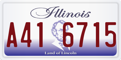 IL license plate A416715