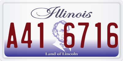 IL license plate A416716