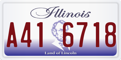 IL license plate A416718