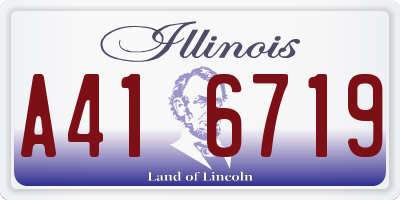 IL license plate A416719