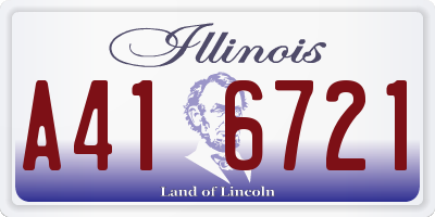 IL license plate A416721