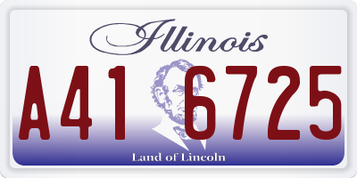 IL license plate A416725