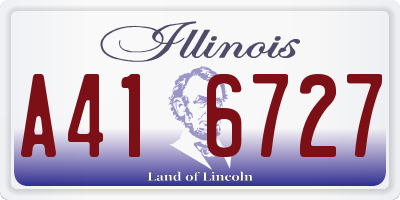 IL license plate A416727