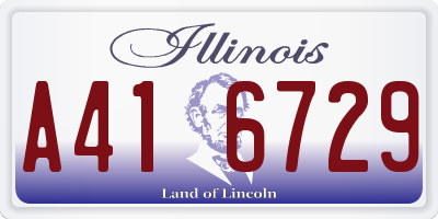 IL license plate A416729