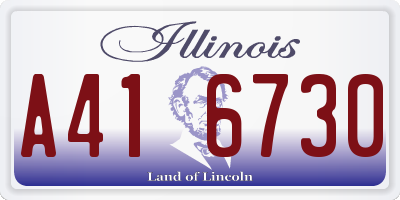 IL license plate A416730