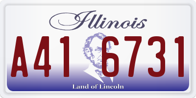 IL license plate A416731