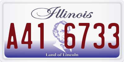 IL license plate A416733