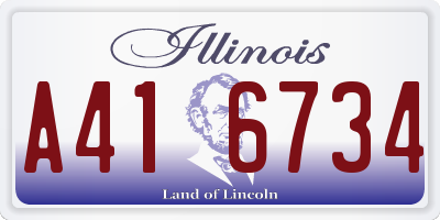 IL license plate A416734
