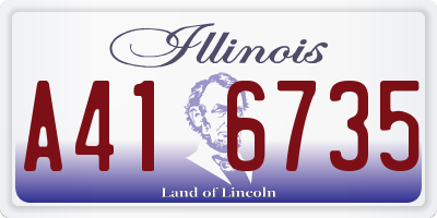 IL license plate A416735