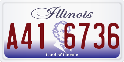 IL license plate A416736