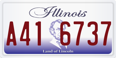 IL license plate A416737