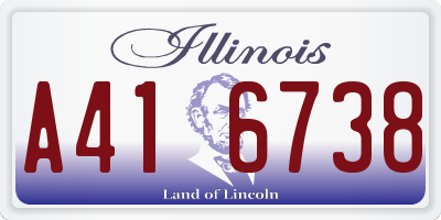 IL license plate A416738
