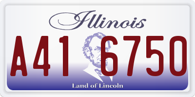 IL license plate A416750
