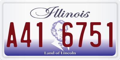 IL license plate A416751