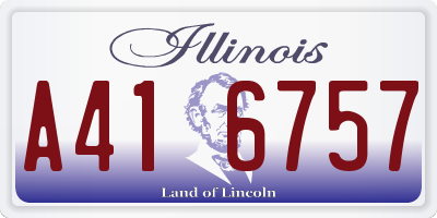 IL license plate A416757