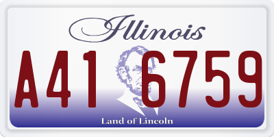 IL license plate A416759