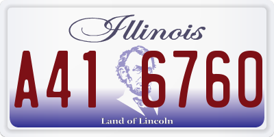 IL license plate A416760
