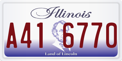 IL license plate A416770