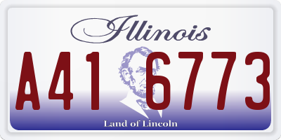 IL license plate A416773