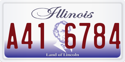 IL license plate A416784