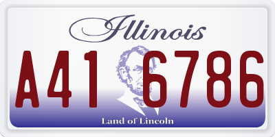 IL license plate A416786