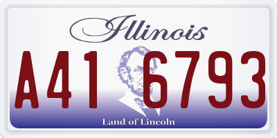 IL license plate A416793