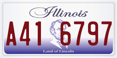 IL license plate A416797