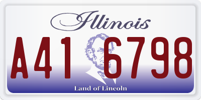 IL license plate A416798