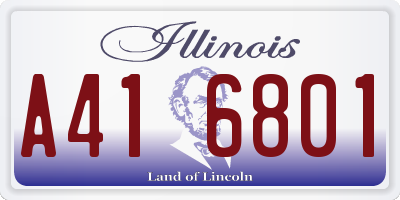 IL license plate A416801