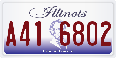 IL license plate A416802
