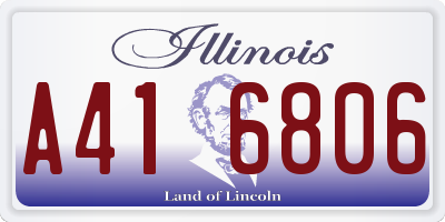 IL license plate A416806