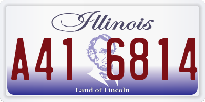 IL license plate A416814