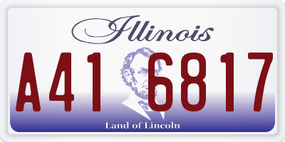 IL license plate A416817