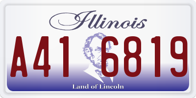 IL license plate A416819