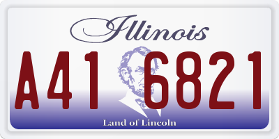 IL license plate A416821