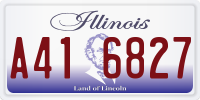 IL license plate A416827