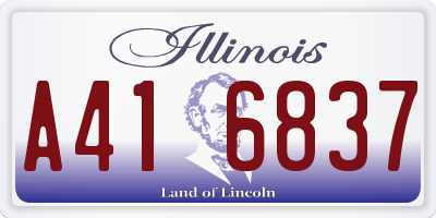 IL license plate A416837