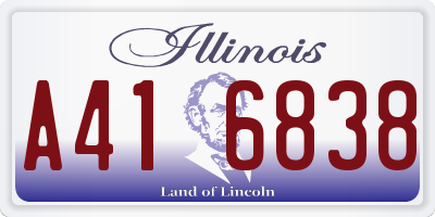 IL license plate A416838