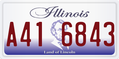 IL license plate A416843