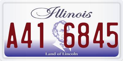 IL license plate A416845