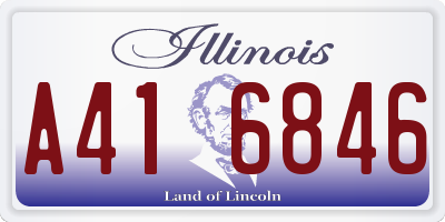 IL license plate A416846