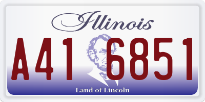 IL license plate A416851