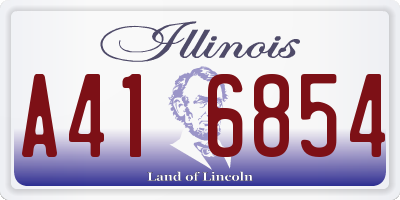 IL license plate A416854