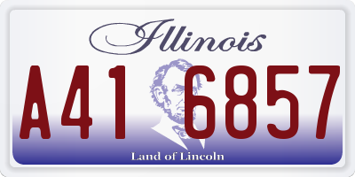 IL license plate A416857